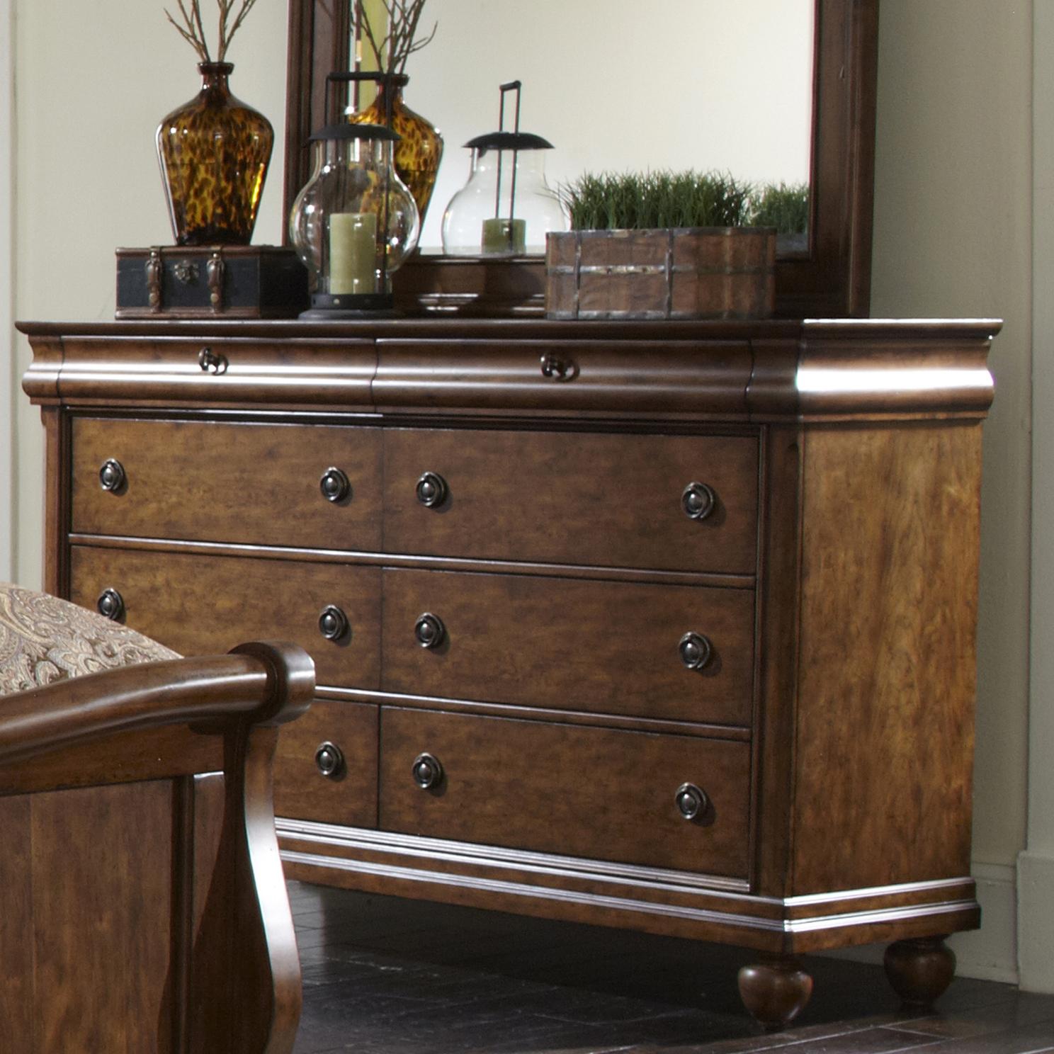 Cherry store finish dresser